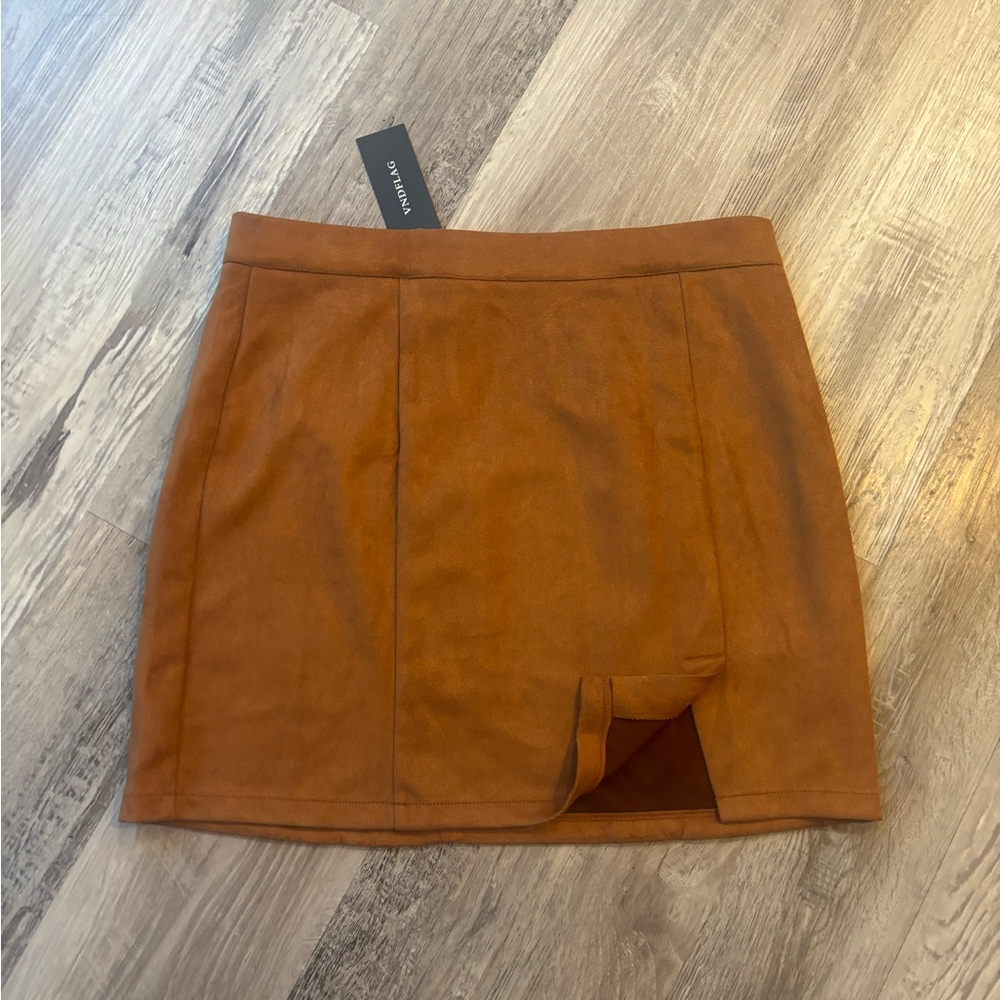 Rust Mini Skirt